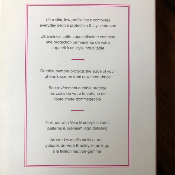 Vera Bradley Red Bohemian Chevron iPhone 7 Case - Picture 5 of 6